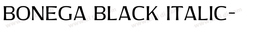 Bonega Black Italic字体转换